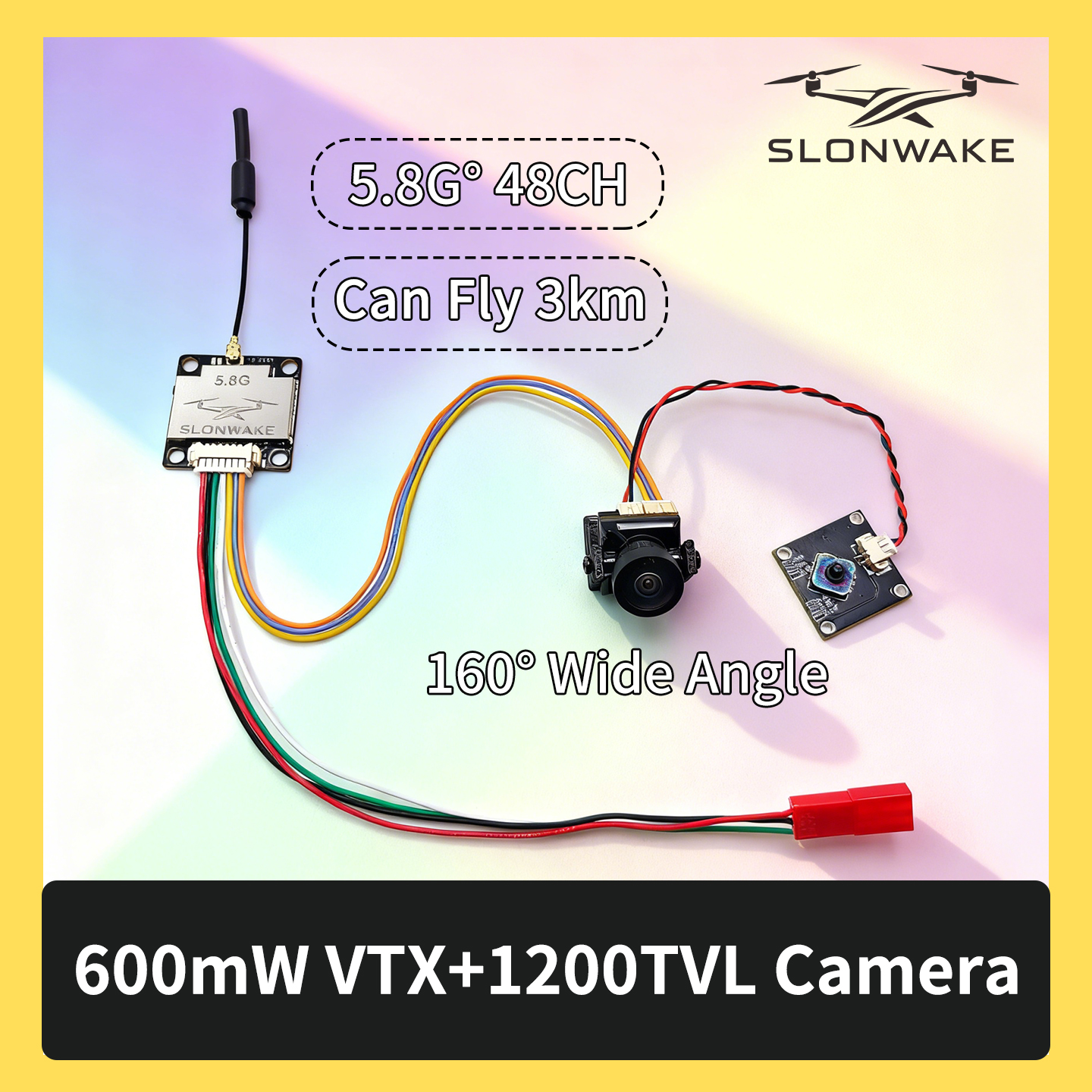 SLONWAKE 5.8G 600mW 7-24V FPV  – обзор и цена Drone Camera Wide Angle