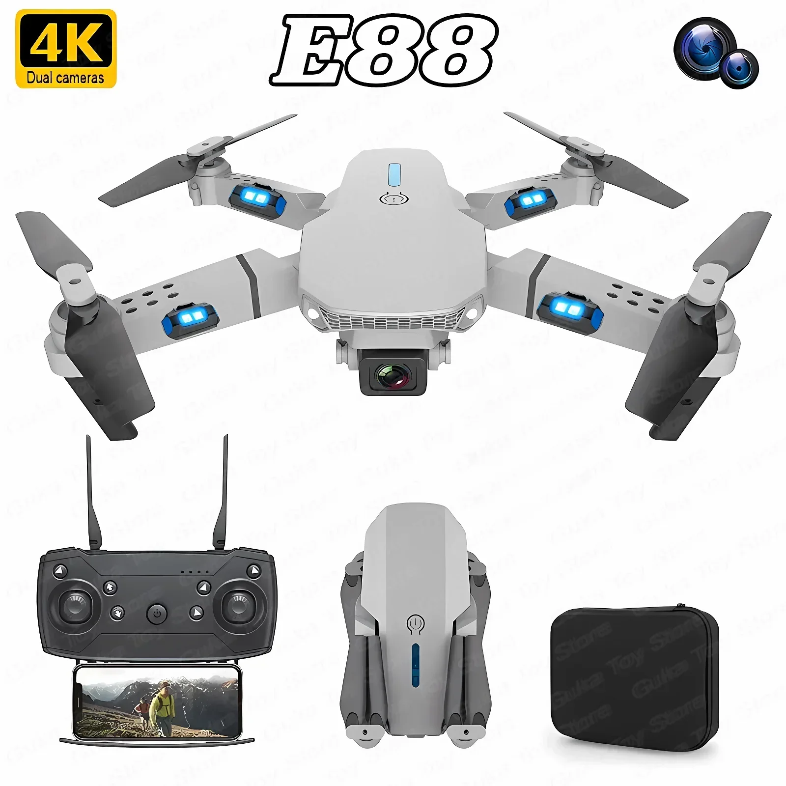 E88 Pro WIFI FPV Drone Wide An – обзор и цена Drone Camera Mount