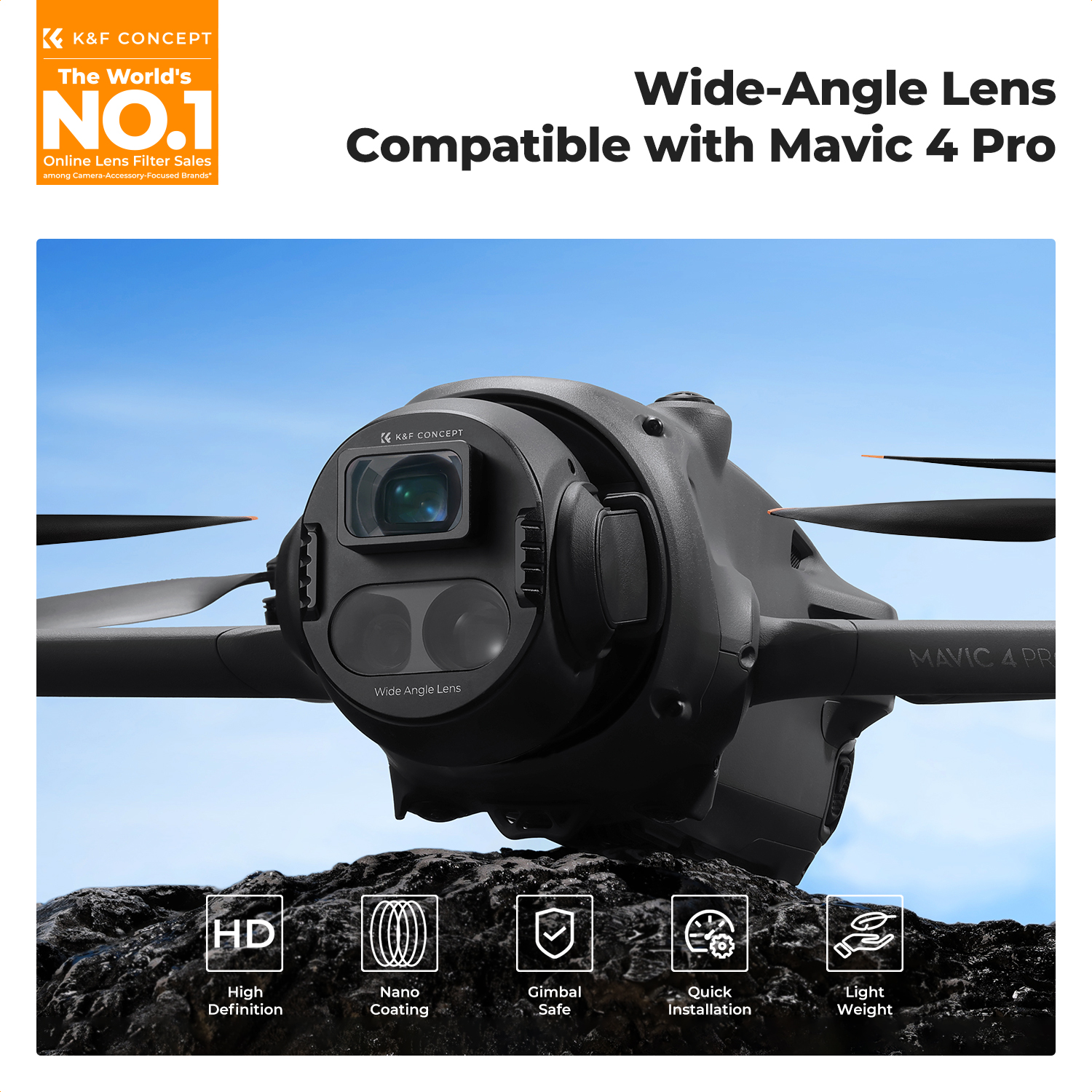 K&F Concept Wide-Angle Lens fo – обзор и цена Drone Camera Wide Angle