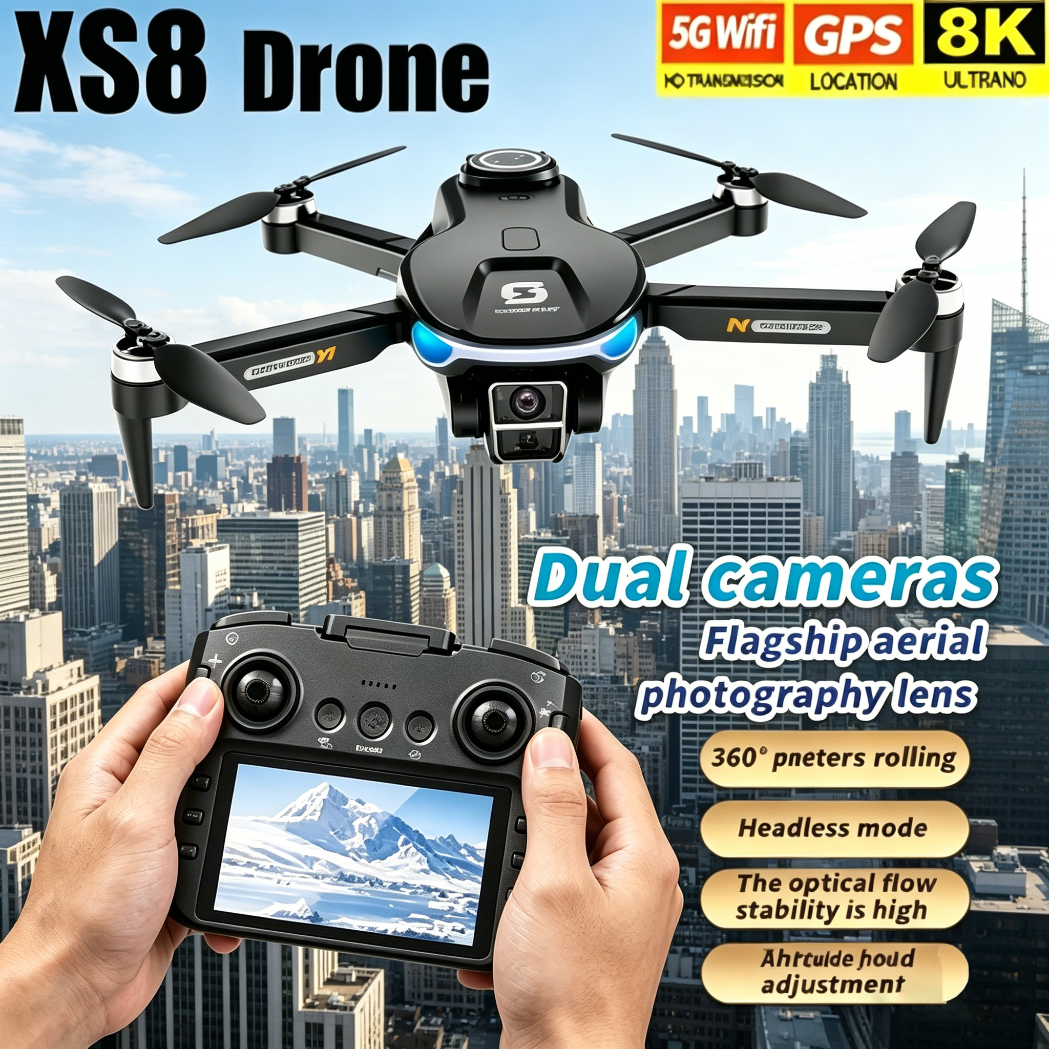 HD 8K Professional GPS Drone w – обзор и цена Drone Camera Night Vision