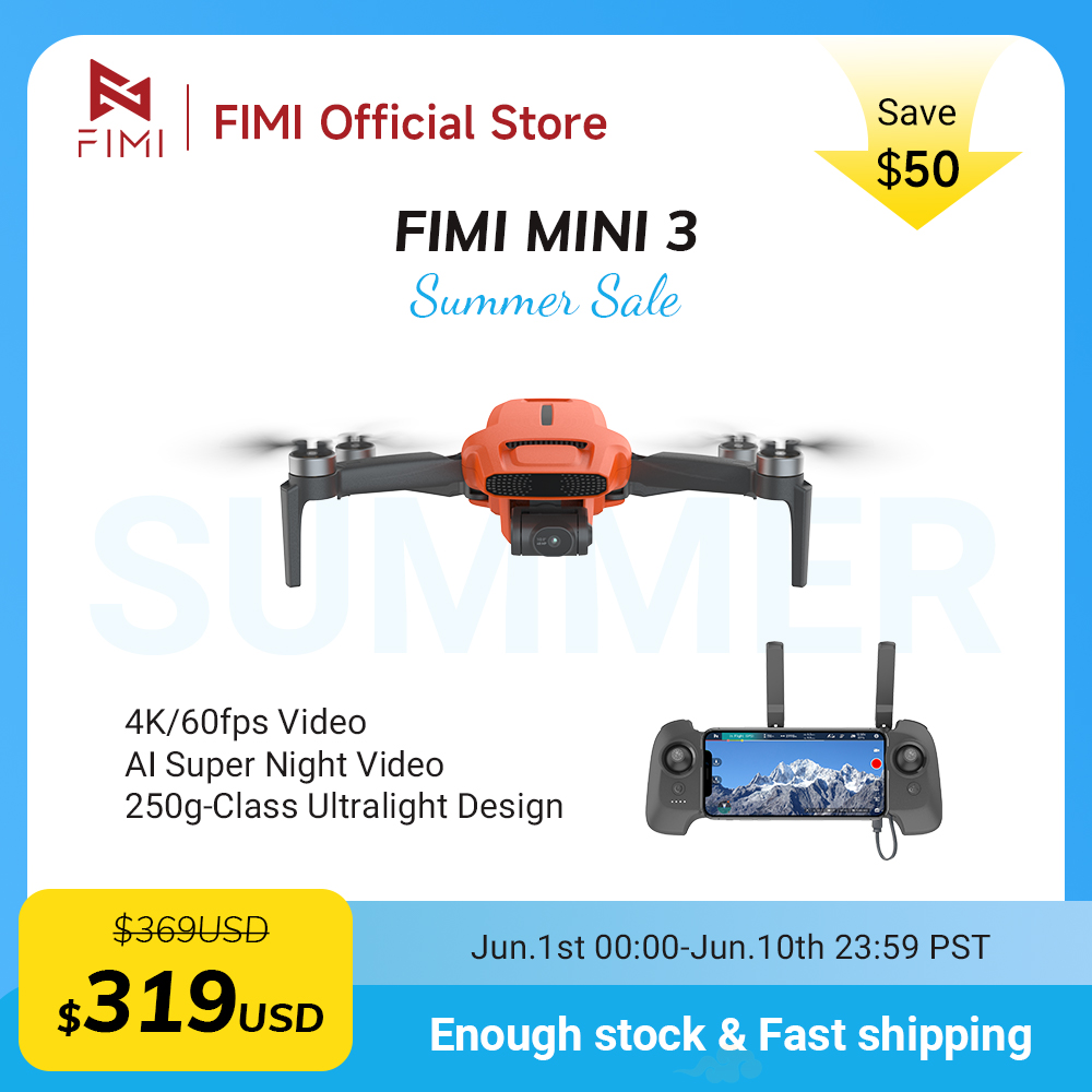 FIMI MINI 3 Camere drone 4K 60 – обзор и цена Drone Camera With Gimbal