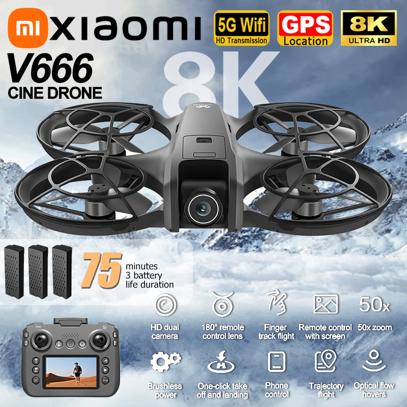 Xiaomi V666 Drone 8K Aerial HD – обзор и цена Drone Camera With Gimbal